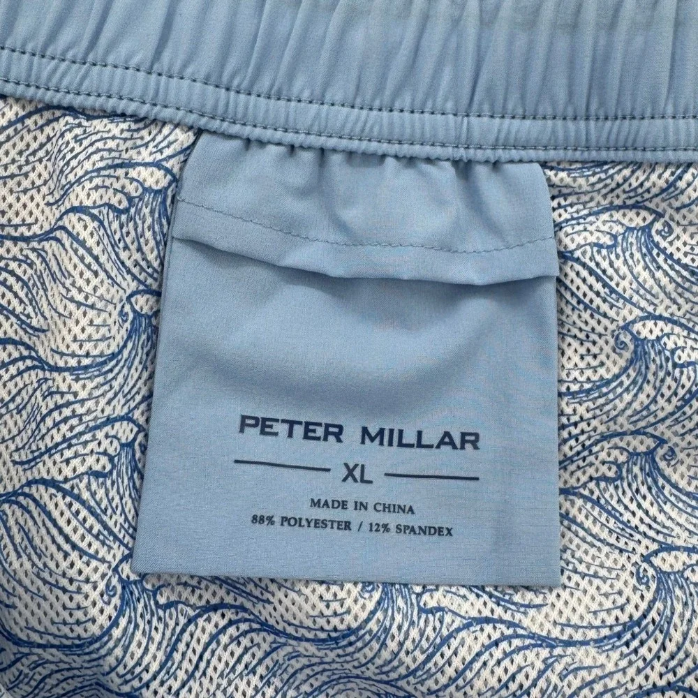 NWT Peter Millar Swim Trunks Mens XL Blue Seashell Crown MS25P13 Koozie